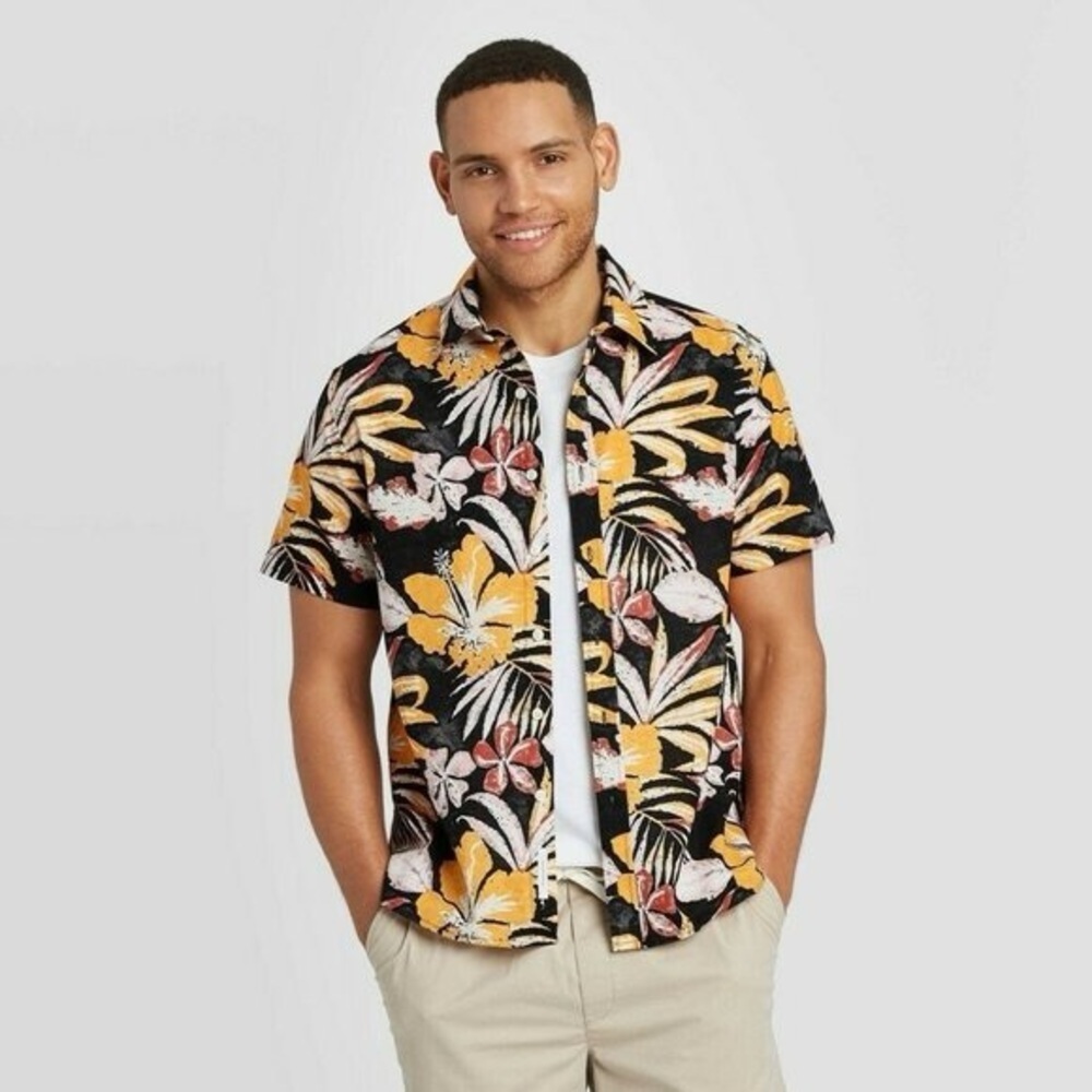 Denim and flower picky singh mens top